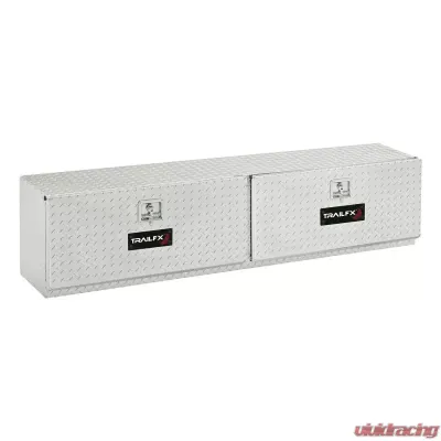 TrailFX Top Mount 2 Door Dia Tread Bright Pol 16 Gauge Alum 72x13.25x17 9.4 Cubic Ft Cap - 170721